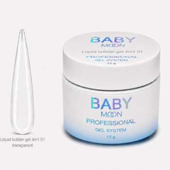 Baby Moon Liquid Builder Gel 4 in 1 Nr.01, 15 ml
