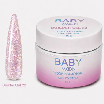 Baby Moon Glitter Builder Gel Nr.20, 15 ml