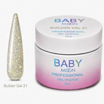 Baby Moon Glitter Builder Gel Nr.21, 15 ml
