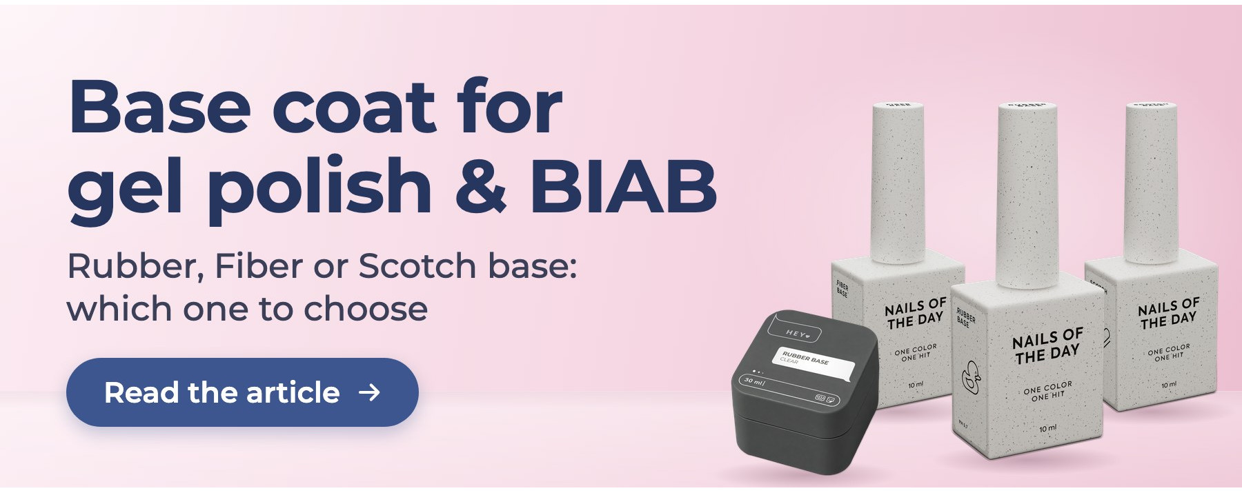 Base for gel polish and BIAB: Rubber, Fiber and Scotch base