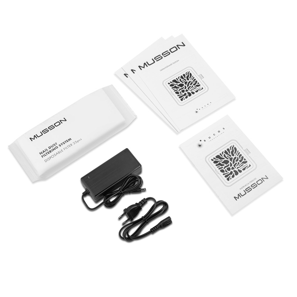 MUSSON X3 GRAPHITE Витяжка для манікюру і педикюру з вугільним НЕРА-фільтром на 72 W