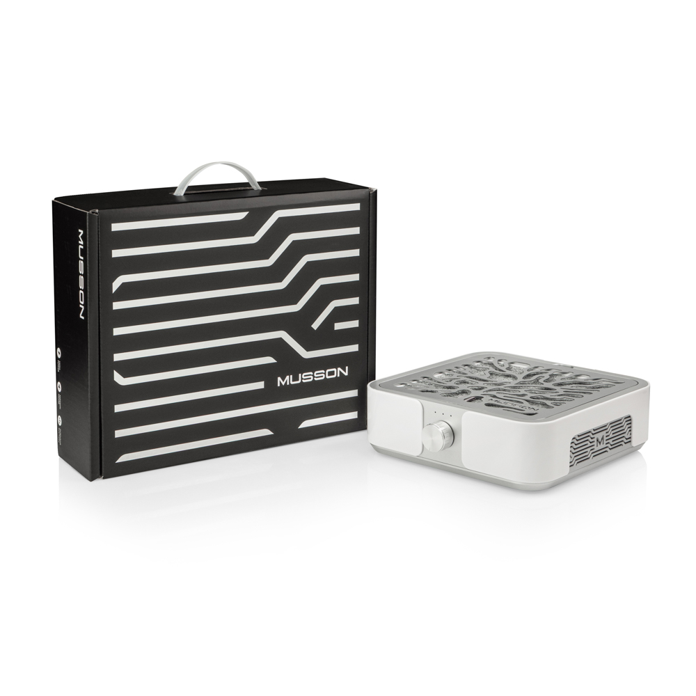 MUSSON X3 SILVER Витяжка для манікюру і педикюру з вугільним НЕРА-фільтром на 72 W