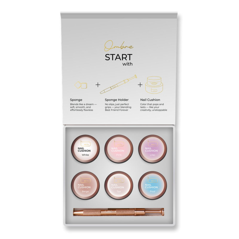 HEYLOVE Набір-кушон для омбре White, 6 pcs