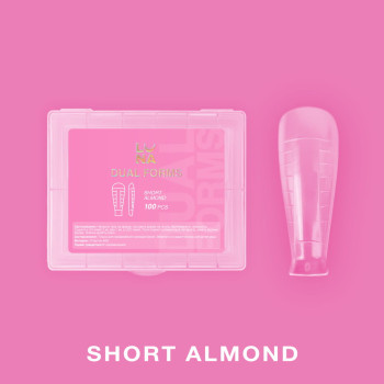 LUNAMOON Верхні форми для нарощування Short Almond, 120 шт