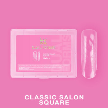 LUNAMOON Верхні форми для нарощування Classic Salon Square, 120 шт