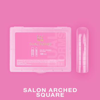 LUNAMOON Верхні форми для нарощування Salon Arched Square, 120 шт