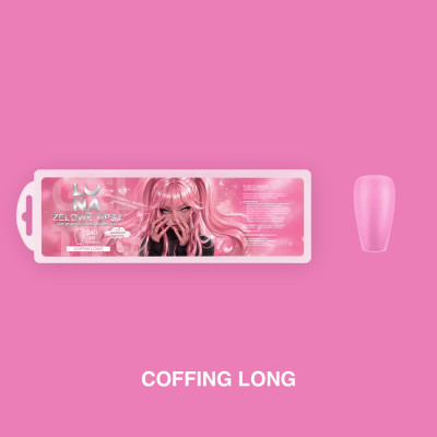 LUNAMOON Gel Nail Tips Coffin Long, 240 pcs