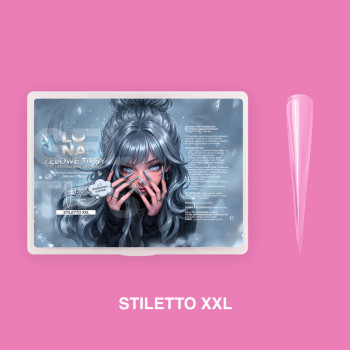LUNAMOON Gel Nail Tips Stiletto XXL, 120 pcs