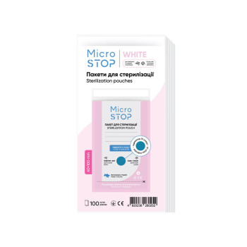 MICROSTOP Пакети для стерилізації з індикатором, 60*100 мм, WHITE