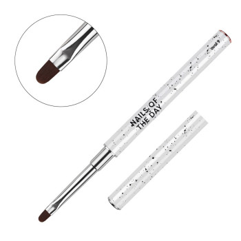 NAILSOFTHEDAY Professional Brush Oval - для викладки гелю, плоский овал 9 мм