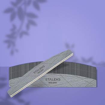STALEKS SMART 40 Пилка для нігтів мінеральна 150/240 грит (півмісяць) 25 шт