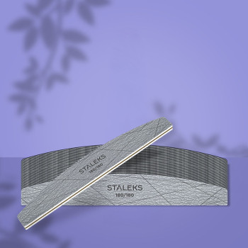 STALEKS SMART 40 Пилка для нігтів мінеральна 180/180 грит (півмісяць) 25 шт