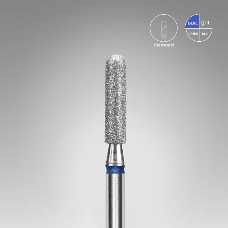 Diamant Frees Cilinder Afgerond Blauwe Korrel voor Manicure en Pedicure