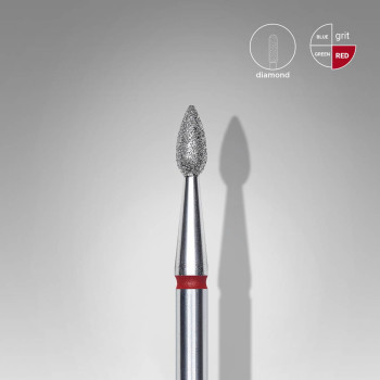STALEKS PRO EXPERT Diamant Frees Druppel Rood 2,3 mm × 5 mm 