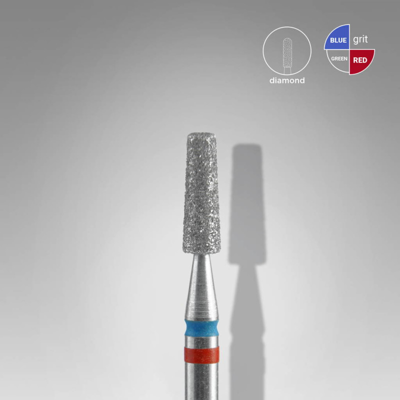 Staleks DUO EXPERT afgeknotte kegel diamant frees 2,5 mm rood-blauw