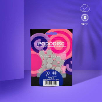 STALEKS PRO PODODISC S Expert Спонж-файл полірувальник для педикюрного диска, 25 шт