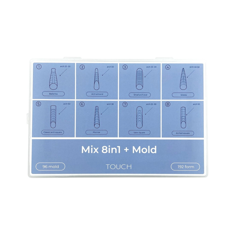 Touch тіпси верхні форми Mix 8in1 + mold 288 шт